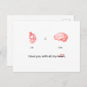 Ik hou van je met al mijn hypothalamus briefkaart (Voorkant / Achterkant)