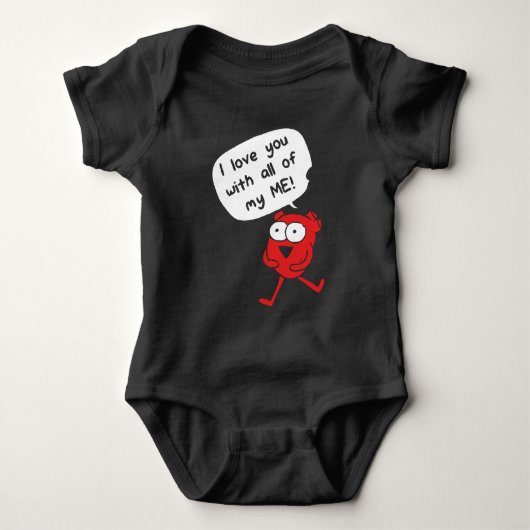 Ik hou van je met al mijn Ik - Schattigee Valentij Romper (Voorkant)