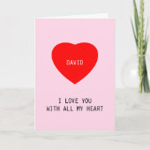 Ik hou van je met al mijn Jubileum van hartliefde Kaart (Voorkant)