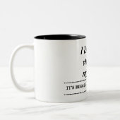 Ik hou van je met al mijn spullen tweekleurige koffiemok (Links)