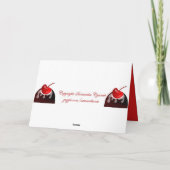 Ik hou van je met chocolade bedekte kersen kaart (Achterkant)