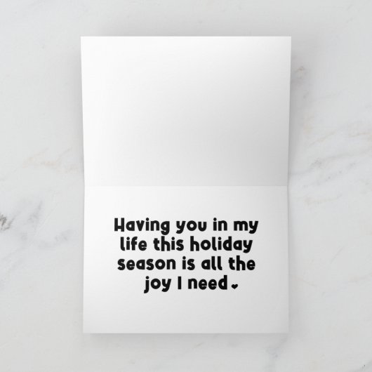 Ik hou van je met de maan en de terugkerende kerst kaart (Binnen)