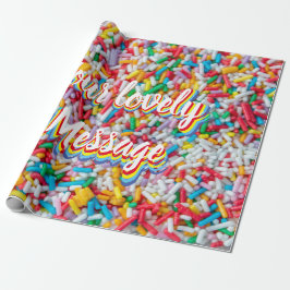 Ik hou van je met een mooie boodschap aan suikersp cadeaupapier