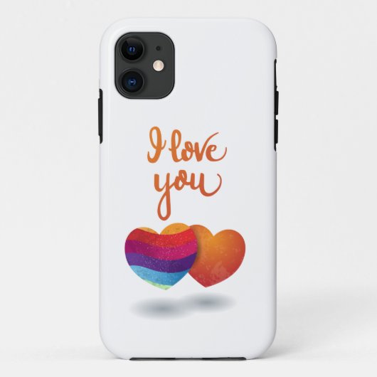 Ik hou van je met een paar harten Case-Mate iPhone case (Achterkant)