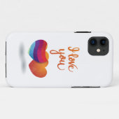 Ik hou van je met een paar harten Case-Mate iPhone case (Achterkant (horizontaal))