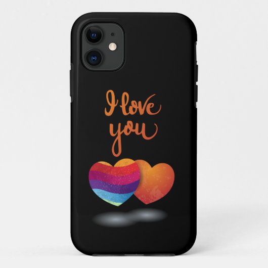 Ik hou van je met een paar harten Case-Mate iPhone case (Achterkant)