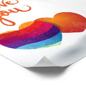 Ik hou van je met een paar harten poster (Hoek)