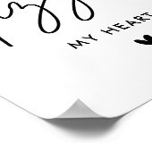 Ik hou van je met Elke Pizza Mijn hart Pizza Wedde Poster (Hoek)