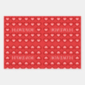 Ik hou van je met hart. inpakpapier vel (Voorkant 3)