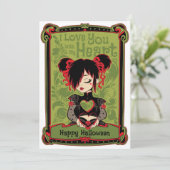 Ik hou van je met heel mijn hart feestdagenkaart (Staand voorkant)