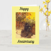 IK HOU VAN JE MET HEEL MIJN HART *** ONS JUBILEUM  KAART (Gele Bloem)