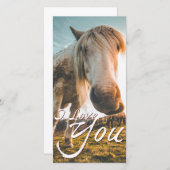 Ik hou van je met kijkend Paard (Voorkant / Achterkant)