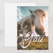 Ik hou van je met kijkend paard (Voorkant / Achterkant)