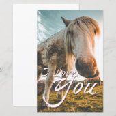Ik hou van je met kijkend paard (Voorkant / Achterkant)
