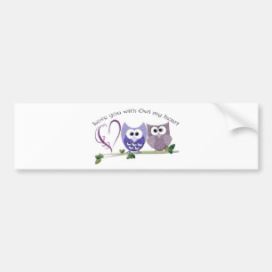 Ik hou van je met Owl mijn hart, schattige Eigenar Bumpersticker