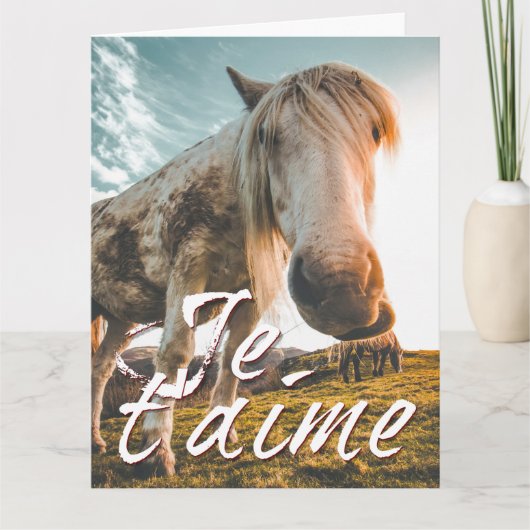 Ik hou van je met paard kaart (Voorkant)