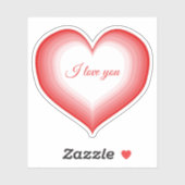 Ik hou van je met rode harten! sticker (Vel)