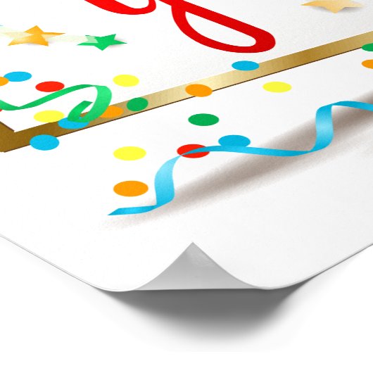 Ik hou van je met rood hart poster (Hoek)