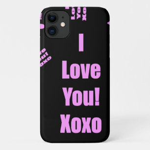 Ik hou van je met roze letters Case-Mate iPhone case
