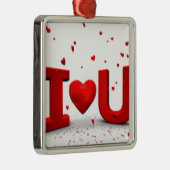 Ik hou van je metalen ornament (Rechts)