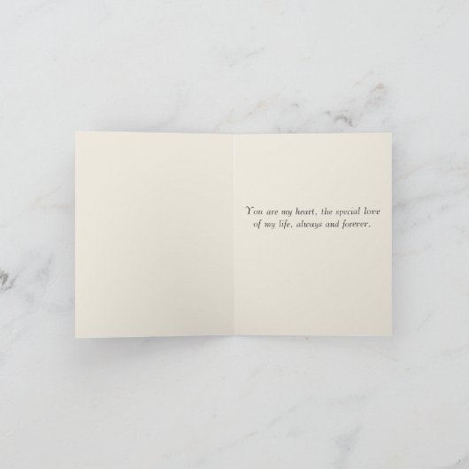 Ik hou van je mijn hele leven - Koppel met rode ro Kaart (Binnen)