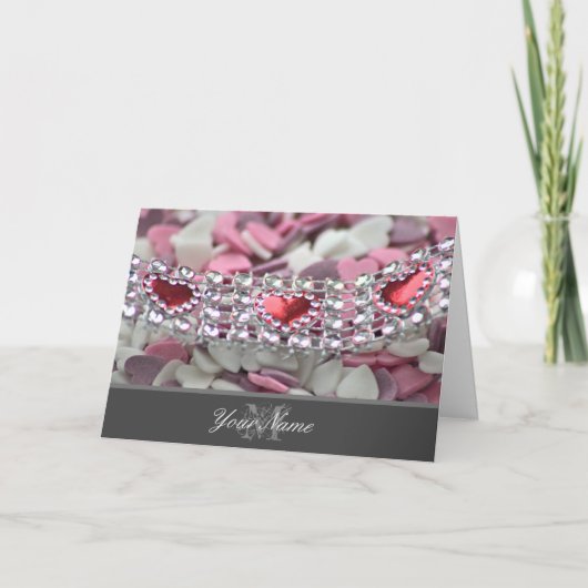 Ik hou van je mijn lieve Valentijn met een mooi mo Kaart (Voorkant)