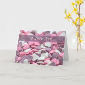 Ik hou van je, mijn lieve Valentijn met suikerhart Kaart (Gele Bloem)