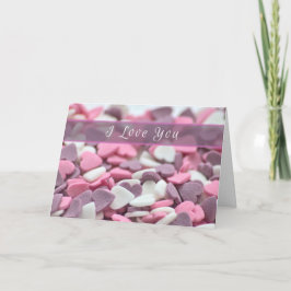 Ik hou van je, mijn lieve Valentijn met suikerhart Kaart