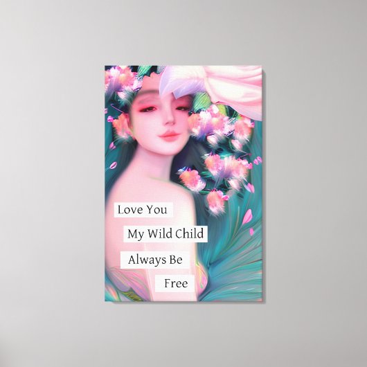 Ik hou van je, mijn wilde kind canvas afdruk (Voorkant)