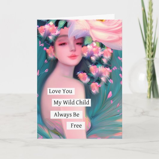 Ik hou van je, mijn wilde kind kaart (Voorkant)