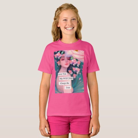 Ik hou van je, mijn wilde kind t-shirt (Voorkant volledig)