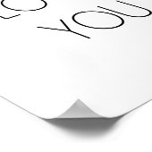 Ik hou van je - minimalistisch poster (Hoek)