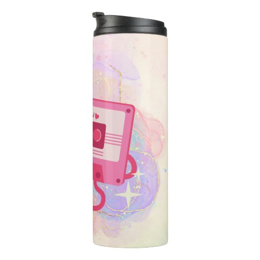 Ik hou van je mixtape thermosbeker (Geroteerd rechts)