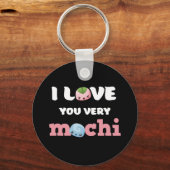 Ik hou van je Mochi Cute Valentijnsdag Punts Sleutelhanger (Voorkant)