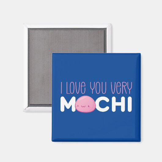 Ik hou van je Mochi Funny Pun Cute Valentijnsdag Magneet (Voorkant / Achterkant)