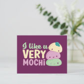 Ik hou van je Mochi Kawaii Funny Valentijnsdag Briefkaart (Staand voorkant)