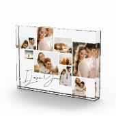 Ik hou van je Modern Simple Collage 9 Multi Photo Fotoblokken (Rechts)