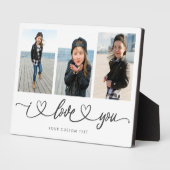 Ik hou van je moderne foto-inklage van het hart fotoplaat (Zijkant)