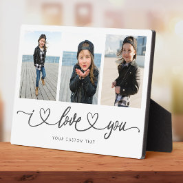 Ik hou van je moderne foto-inklage van het hart fotoplaat