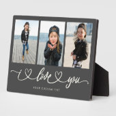 Ik hou van je moderne foto-inklage van het hart fotoplaat (Zijkant)