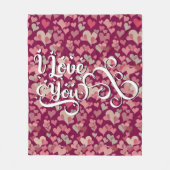 Ik hou van je moderne hart elegant kleurrijk fleece deken (Voorkant)