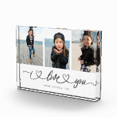 Ik hou van je moderne hartscript Moederdag Fotoblokken (Rechts)