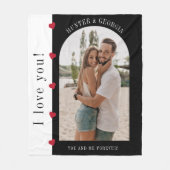 Ik hou van je! moderne stijlvolle romantische foto fleece deken (Voorkant)