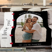 Ik hou van je! moderne stijlvolle romantische foto fleece deken