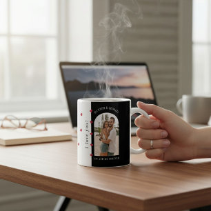 Ik hou van je! moderne stijlvolle valentijnen foto koffiemok