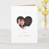 Ik hou van je moderne Valentijnse foto's en tekst Kaart (Gele Bloem)