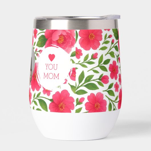 Ik hou van je moeder Bloemen Rode Water Fles (Links)