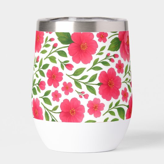 Ik hou van je moeder Bloemen Rode Water Fles (Achterkant)