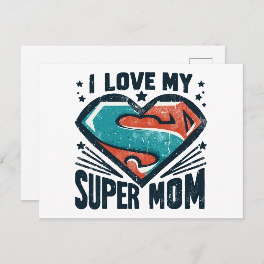 Ik hou van je moeder briefkaart (Voorkant / Achterkant)