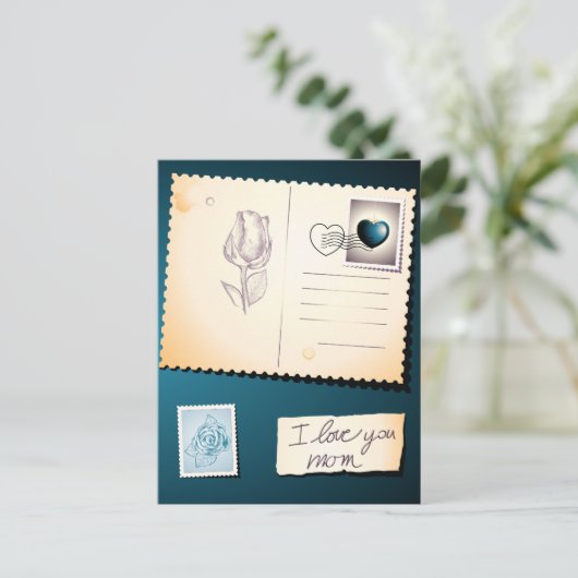 Ik hou van je moeder, briefkaart (Staand voorkant)